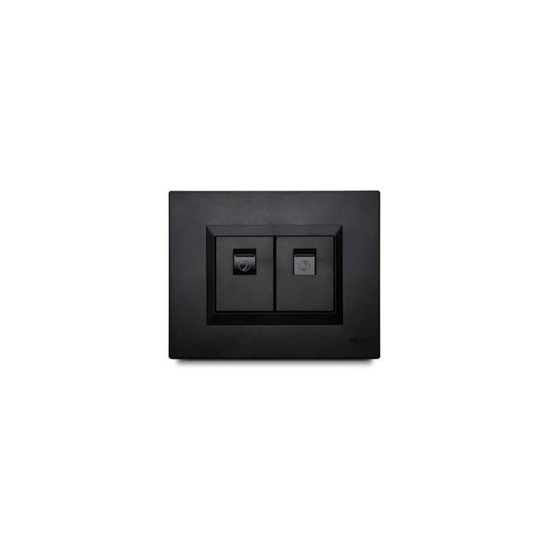 Jack-Telefono-Doble-Negro-Plura-Veto