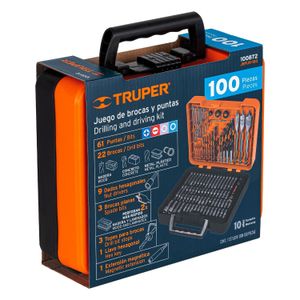 Juego de 100 brocas y puntas en estuche plástico - TRUPER