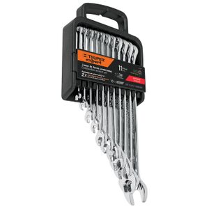 Juego de 11 llaves combinadas extralargas pulidas std, - TRUPER