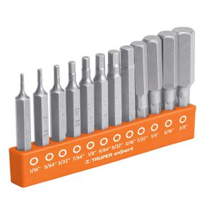 Juego de 12 puntas hexagonales std largo 2" - TRUPER EXPERT