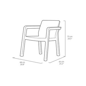 Jgo 2 Sillas Mas Mesa Pequenia - KETER