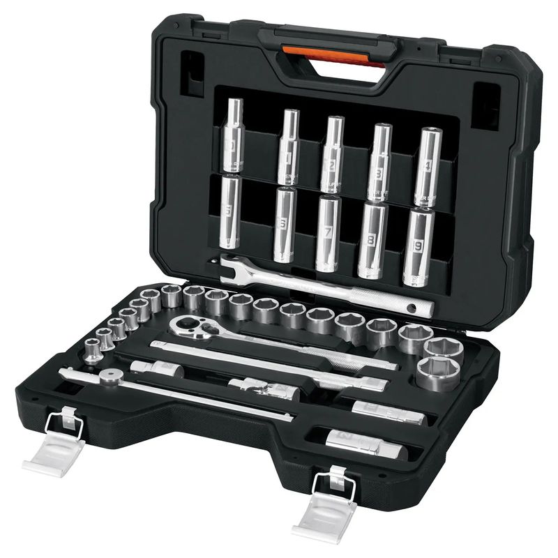 Felo 05783616 - Juego con carraca Ergonic, vasos y puntas Felo R-GO XL
