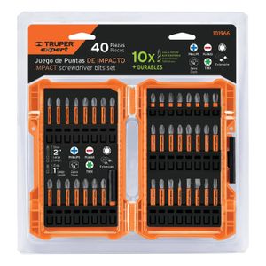 Juego de 40 puntas de impacto mixtas largos 1" y 2" - TRUPER EXPERT