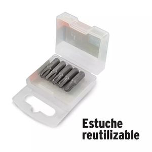 Estuche con 5 puntas de cruz PH0 largo 4" - TRUPER
