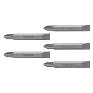 Estuche con 5 puntas dobles PH2 y 9/32" largo 2" - TRUPER