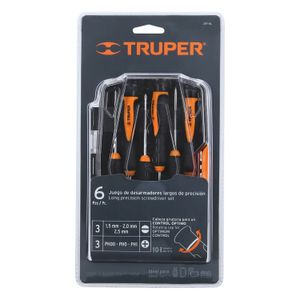 Juego con 6 desarmadores largos de precisión - TRUPER