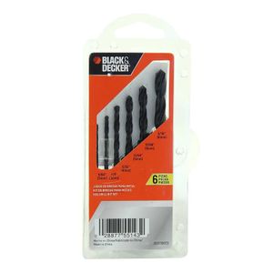 Jgo 6Pz Brocas Hss Black Decker - BLACK + DECKER