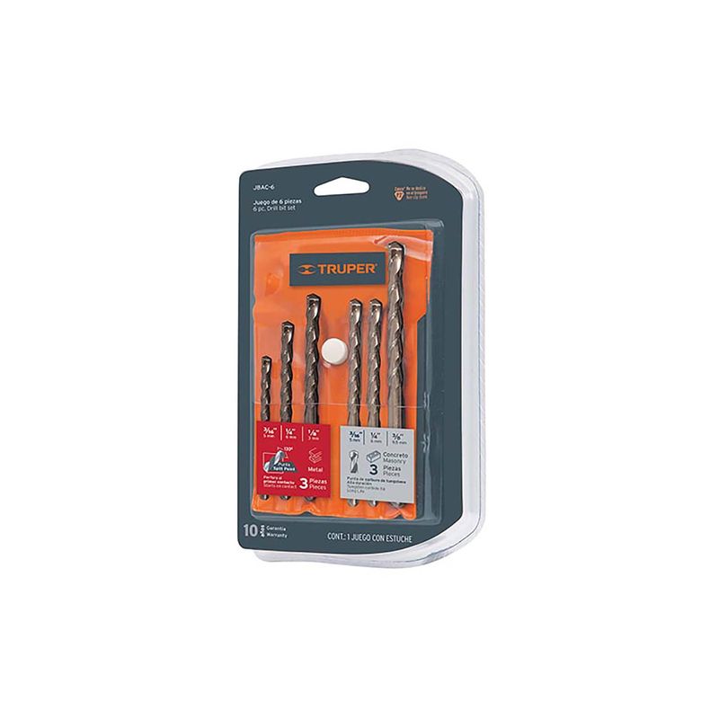 Jgo-6Pz-Brocas-P-Metal-Concreto-Truper