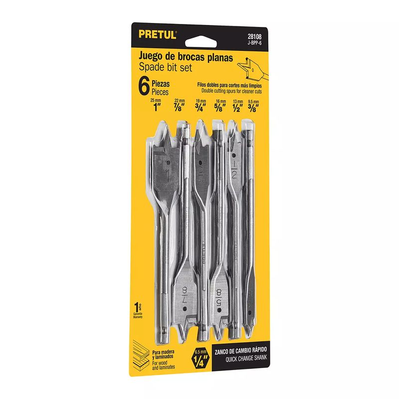 Jgo-6Pz-Brocas-Planas-P-Madera-Pretul