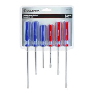 Jgo 6Pz Desarmadores M/Pvc Toolb - TOOLBASIX
