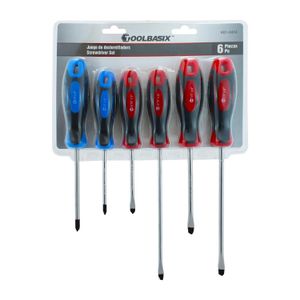 Jgo 6Pz Desarmadores P/Magnet M/Goma Toolbasix - TOOLBASIX