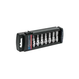 Juego de 7 dados punta hexagonal std, cuadro 3/8" - TRUPER