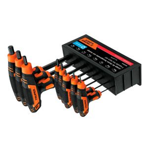 Juego de 8 llaves torx extralargas con mango T - TRUPER