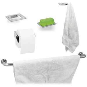 Juego de 5 accesorios para baño de acero inoxidable - FOSET