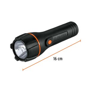 Linterna plástica 1 LED 80 lm con 2 pilas AA - TRUPER