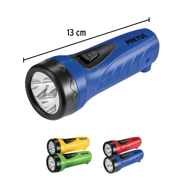 Linterna plástica con leds, recargable 10 lm Pretul - QCLAB