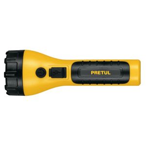 Linterna plástica recargable de LED, 180 lúmenes - PRETUL