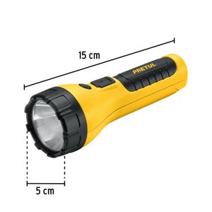 Linterna plástica recargable de LED, 180 lúmenes - PRETUL