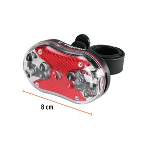 Linterna trasera para bicicleta 9 LEDs con 2 pilas AAA - TRUPER