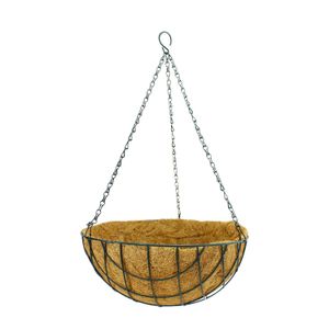 Maceta Metalica Colgante 14" C/Nido De Coco - BUYRITE