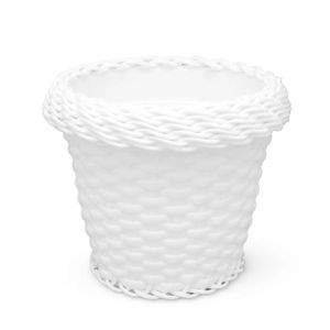 Maceta Tejida Dagua 18Cm Blanco - FERCON