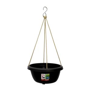 Macetero TULIPAN colgante redondo resistente hasta 4 kg de peso color café. - CASA PICA