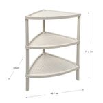 Mesa-triangular-multiusos-de-plastico-rigido-de-3-niveles-con-diseño-tipo-SHIA-similar-a-tejido-de-apariencia-artesanal