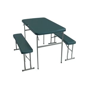 Mesa Plegable P/Picnic Verde/Gris 106Cm C/Banc - MAY'S