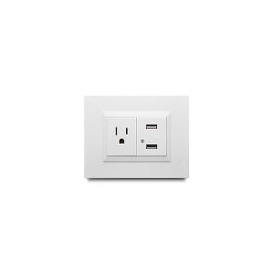 Mixto Toma Usb+ Tomacorr Amer 2P+E Bl Plura - VETO
