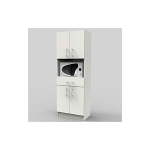 Modulo P/Microondas Blanco 180X60X40 - MUEBLE FACIL