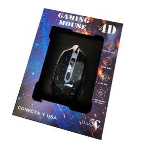 Mouse Usb Gaming 4 Botones Negro Lsc - LSC