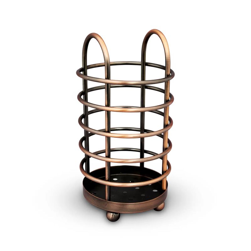 Organizador-Metal-Porta-Cubierto-Cobre-Antigu