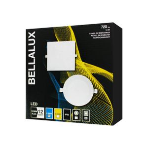 Panel SLIM cuadrado para empotrar de 12W con luz blanca de 720 lm. - BELLALUX
