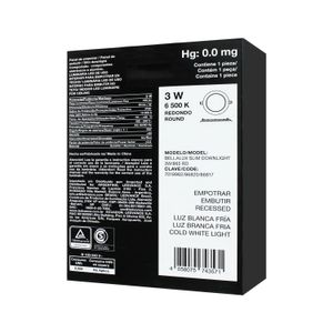 Panel Empot Redondo 3W/865 L/Bl Bellalux - BELLALUX