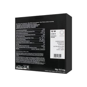 Panel SLIM PLAFON redondo para sobreponer de 18W con luz blanca de 1260 lm. - BELLALUX