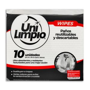 Panio Work Pro 39X34Cm Blanco Paq 10Und - UNILIMPIO