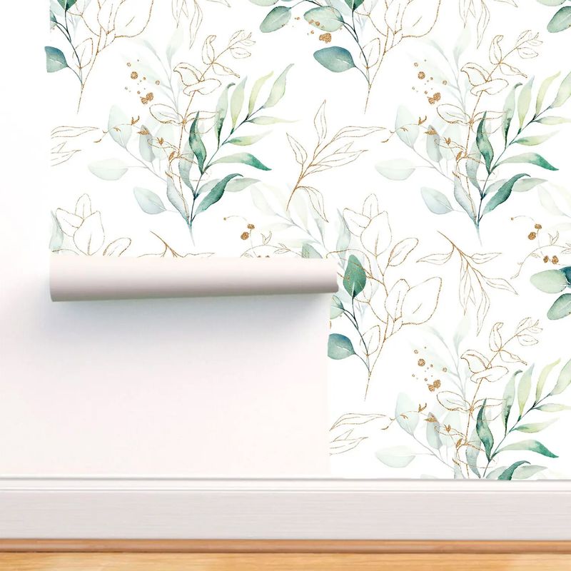 Papel-Tapiz-Hojas-Verde-Amarillo