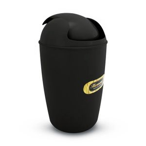 Papelero Vaiven Redondo Deluxe 12Lts Negro - PLAPASA