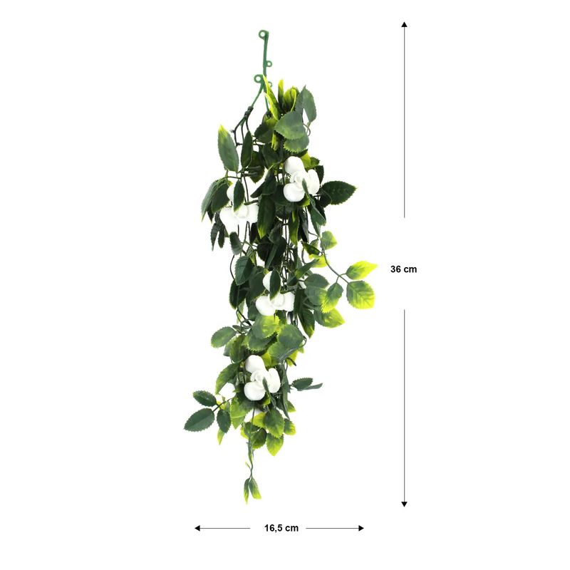 Rama-artificial-con-hojas-aserradas-y-flores-blancas.-La-rama-cubre-un-area-de-62-cm-de-alto