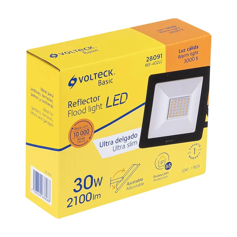 Reflector-P-Exterior-30W-L-Amarilla-Voltec
