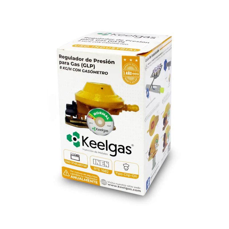 Regulador-de-presion-de-GLP-metalico-de-uso-INDUSTRIAL-de-8kg-h-con-gasometro