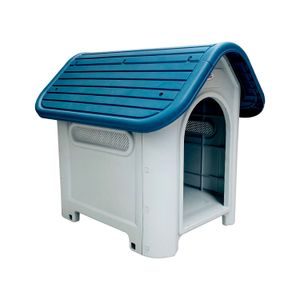 Casa P/Perro C/ Techo Azul Gris - MAY'S