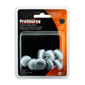 Resbalon Plast.Red. 3/4 Blanco Felpa C/Clav - PROSOURCE