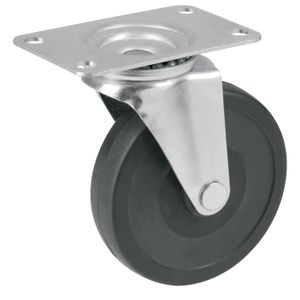 Rueda de 4" con placa giratoria. - FIERO