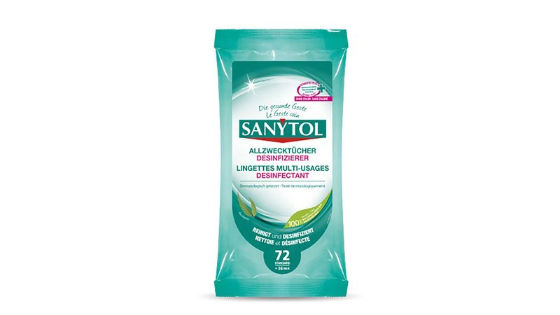Toallitas Húmedas Desinfectantes Multiusos Sanytol (72 unidades)