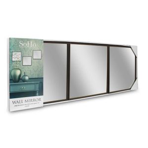 Set D/Espejo Cuadrado P/Pared 3 Pzs Silver - SOHO