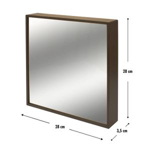 Set D/Espejo Cuadrado P/Pared 3 Pzs Silver - SOHO