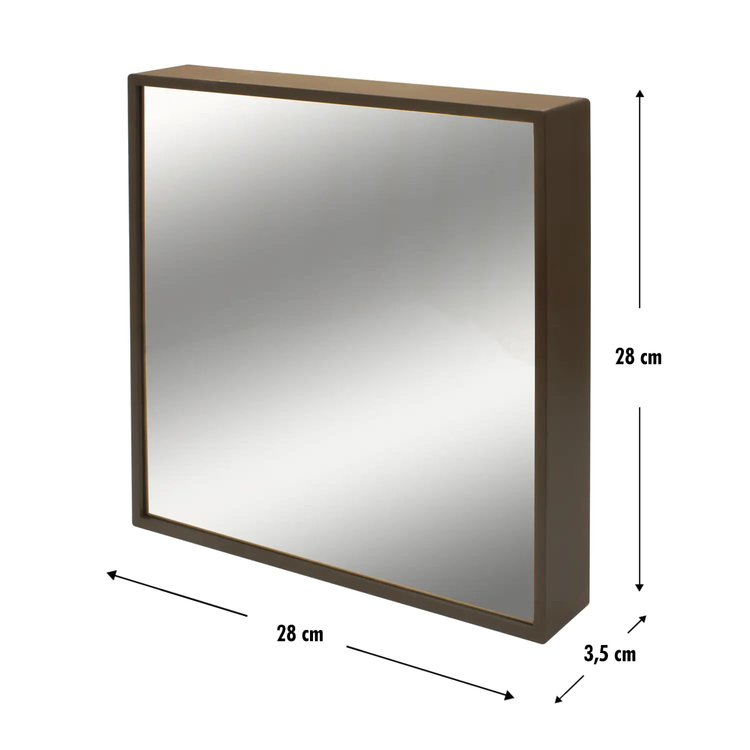 Set D/Espejo Cuadrado P/Pared Pzs Silver SOHO Kywi