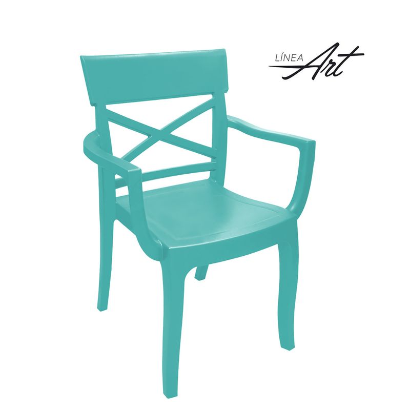 Silla-Art-Florencia-Con-Brazos-Turquesa