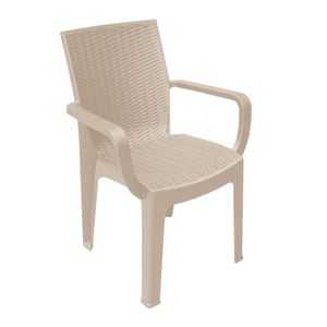 Silla Ratan Corsa Con Brazos Beige - PICA